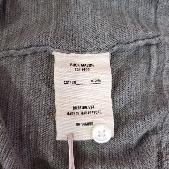 Buck Mason Mens Size Large Avalon Sweater Knit Short Sleeve Polo Shirt Gray - Picture 9 of 12